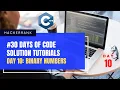 HackerRank 30 Days Of Code Day 10 Binary Numbers Tutorial Solution In C