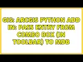 GIS ArcGIS Python Add in Pass Entry from Combo Box in Toolbar to mdb