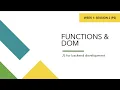 2 Document Object Model DOM and Higher Order Functions in JavaScript