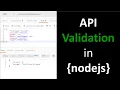 REST API validation in nodejs