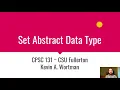 Set Abstract Data Type