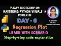 Master Python Visuals in Power BI Create a Regression chart - Day 6 of Power bi boot camp