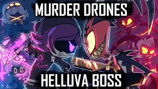 helluva boss vs murder drones short crossover animation 