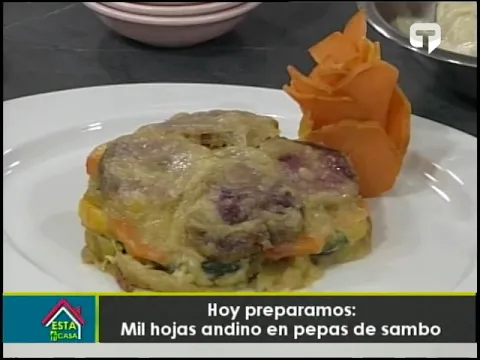 Hoy preparamos Mil hojas andino en pepas de sambo