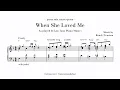 When She Loved Me - Toy Story 2 - Sheet music transcription