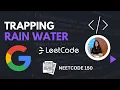 NeetCode150 - TRAPPING RAIN WATER Google Interview Question Two Pointers LEETCODE DSA Python
