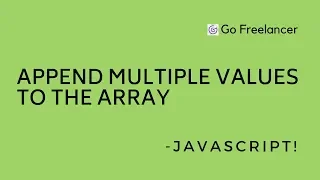 Append multiple values to the array in javascript