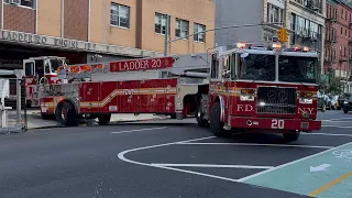 FDNY Brand New Ladder 20 returning home