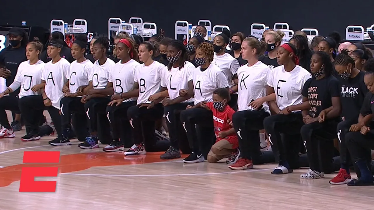 WNBA players take collective knee as all three games are postponed | ESPN