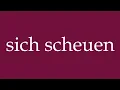 Lagu How to Pronounce ''sich scheuen'' (shy away) Correctly in German