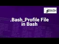 Customizing Your Terminal bash - profile How to configure bash
