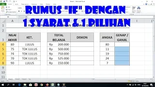 Download Cara Menggunakan Rumus IF - BAGIAN 1 (1 Syarat, 1 Pilihan) MP3