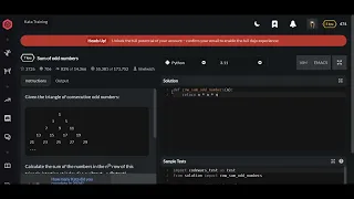 Codewars Sum of odd numbers Python 7 kyu
