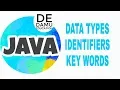 What are the Identifiers Datatypes Variables Constants in Java Core Java Basics