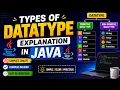 Types of Data Types in Java Complete Explanation for Beginners