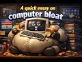 A quick explanation of computer bloat