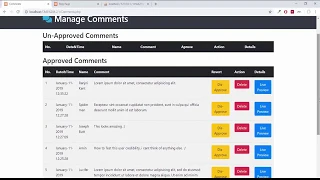 CMS Disapprove User Comment Using PHP