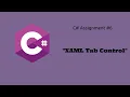 C - Assignment 6 XAML Tab Control