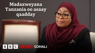 Madaxweynaha dalka Tanzania Saamiya Suluhu Xasan ayaa asaay qaadday.