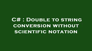 C Double to string conversion without scientific notation