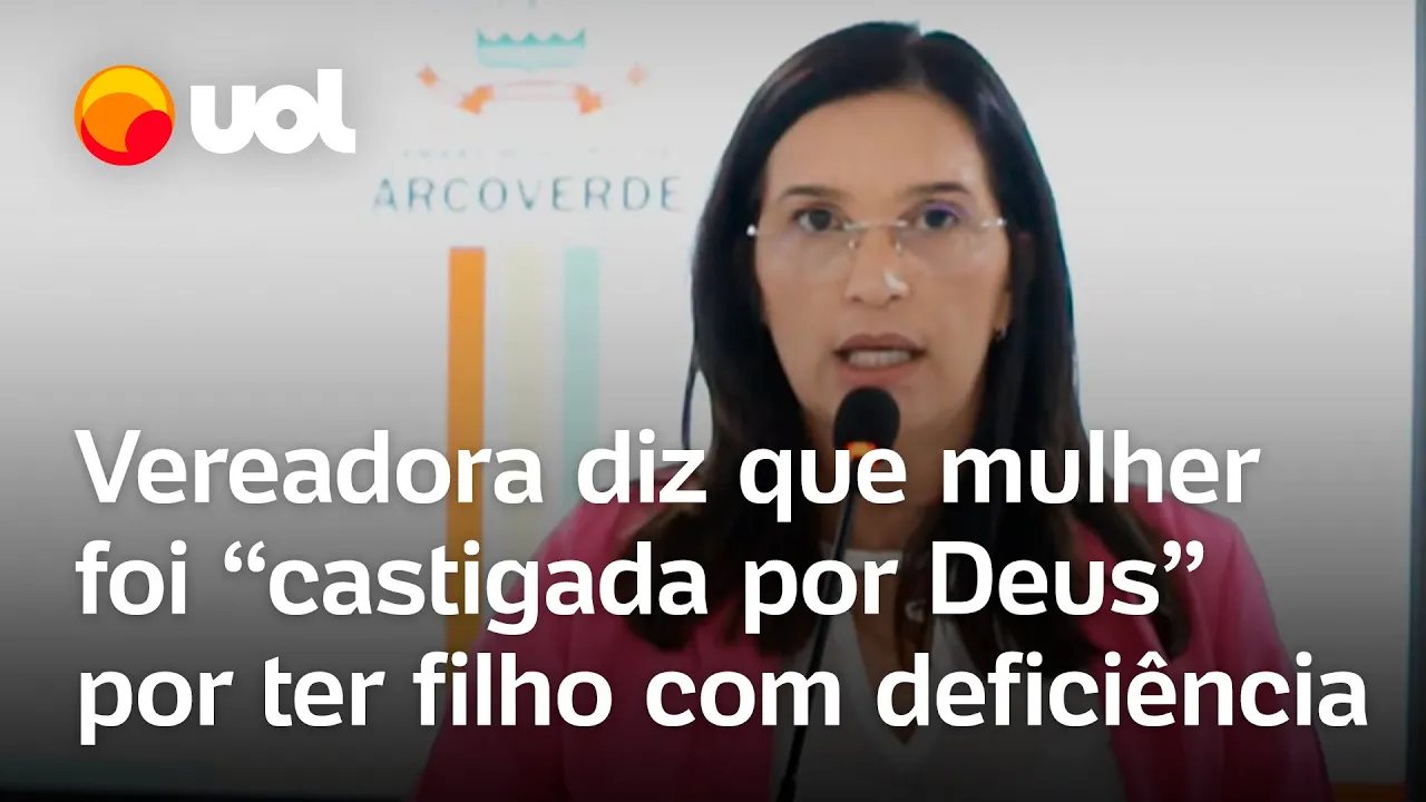 Vereadora diz que filho deficiente é 'castigo de Deus' para mãe em sessão plenária; veja vídeo