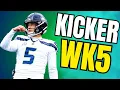 Top 3 Fantasy Football Kicker Streamers MUST Start Week 5 Rankings and Tiers List
