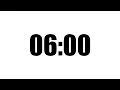 6 Minute Timer - Minimal No Sound White Background