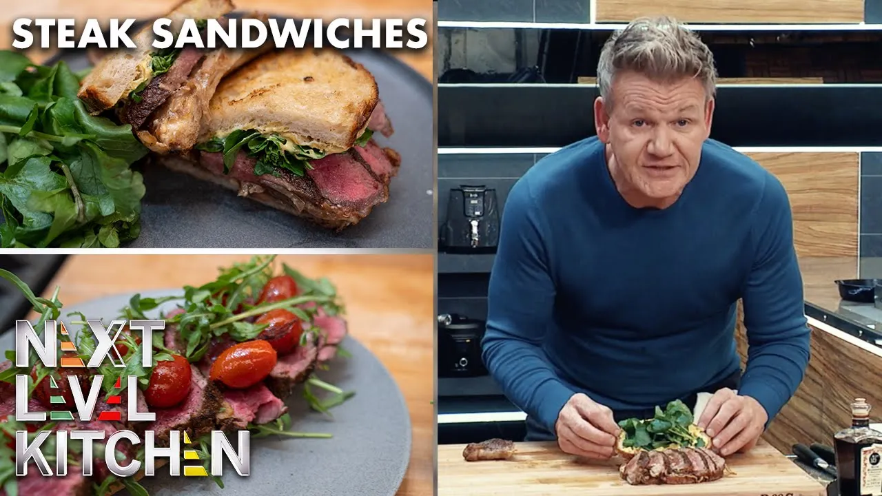 Gordon Ramsay Cooks a Next Level Steak Sandwich   Next Level Kitchen