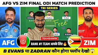 AFG vs ZIM Dream11 Team, AFG vs ZIM Dream11 Prediction, Afghanistan vs Zimbabwe Live Prediction
