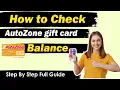 How to check autozone gift card balance New Updated Method