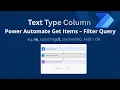 Power Automate Get Items OData Filter Query Filter SharePoint List by Text Column
