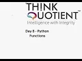 Python Day 8 - Functions
