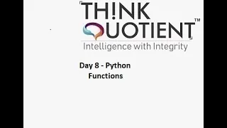 Python Day 8 - Functions