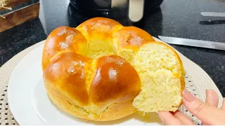 13 MINUTOS | O pão mais rápido do mundo |receita de pão rápido SEM SOVAR na air fryer