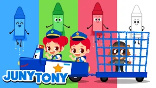 ¡Crayones Se Transforman en Autos! 🚒 Canciones Infantiles | JunyTony en español
