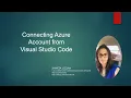 Connecting Azure Account from Visual Studio Code
