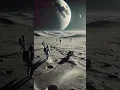 Austronauts at moon #aiart #aispace #aishorts