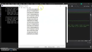 Credit Card Validator Recording