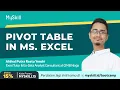 Lagu Short Class Pivot Table in Microsoft Excel | MySkill