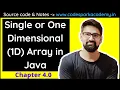Array Chapter 4 - Single or One dimensional array in Java by Code Spark
