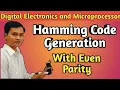 10 2 Hamming Code Generation with Even Parity Example