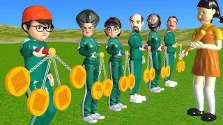 Squid Game vs Scary Teacher 3D Clackers Dalgona Candy Level Max Shapes Challenge Who's Winner