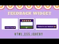 How to create Feedback Star Rating Widget HTML CSS jQuery