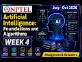 NPTEL Artificial Intelligence Foundations and Algorithms Week 4 Assignment Answers 2026
