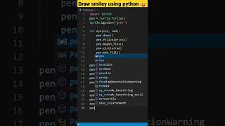 How to draw smiley using python turtle graphics