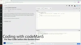 Codewars 8 kyu Fix Your Code before the Garden Dies Javascript