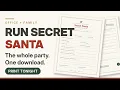 Secret Santa Questionnaire Gift Exchange Kit Run the Whole Party from One Download