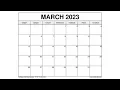 Printable March 2023 Calendar Templates with Holidays - VL Calendar