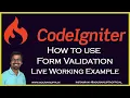 CodeIgniter Project Tutorial in Hindi Form Validation Library and Helper Chapter