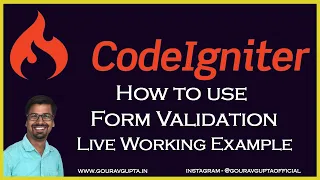 CodeIgniter Project Tutorial in Hindi Form Validation Library and Helper Chapter